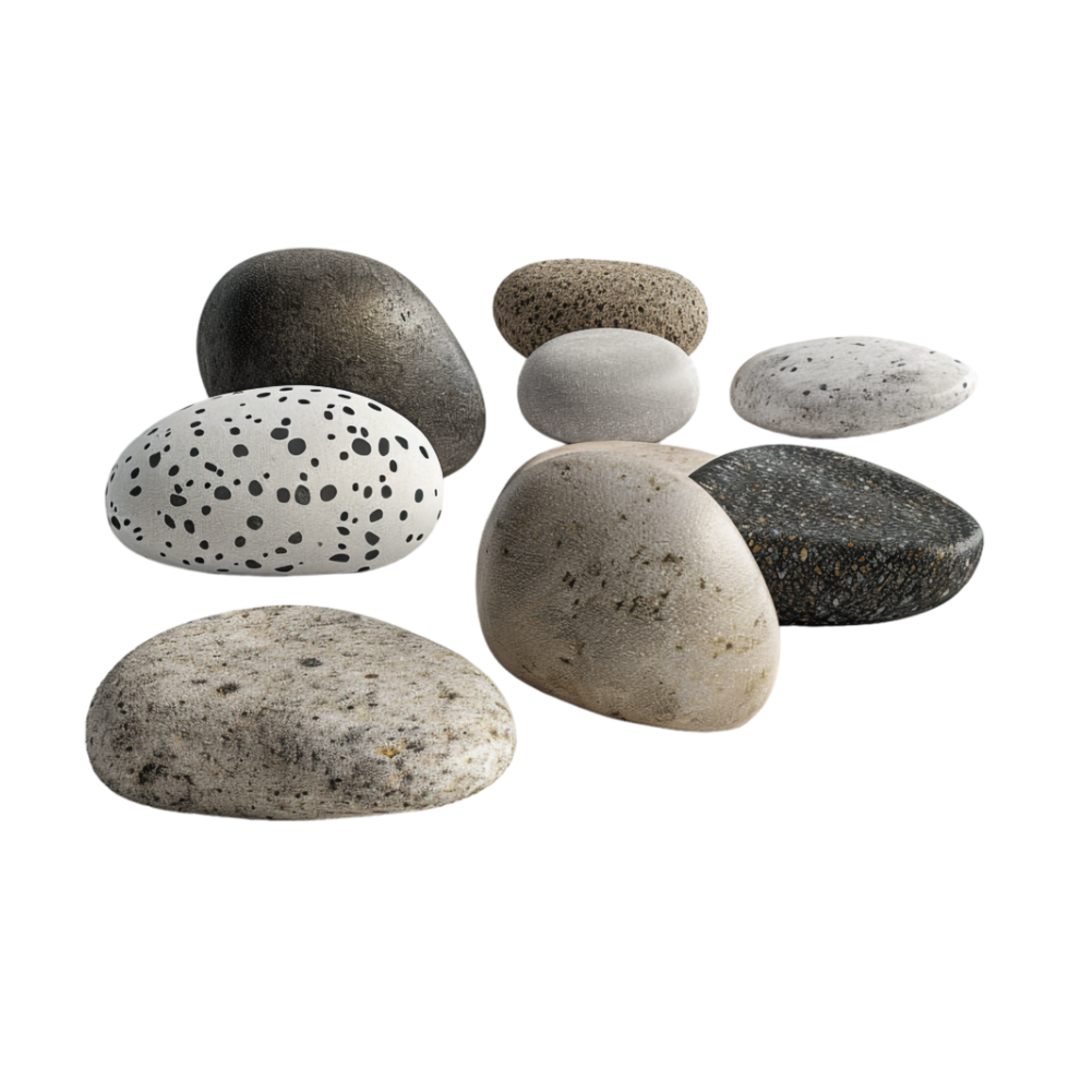 Plain Round Rock Clean on Transparent Background png