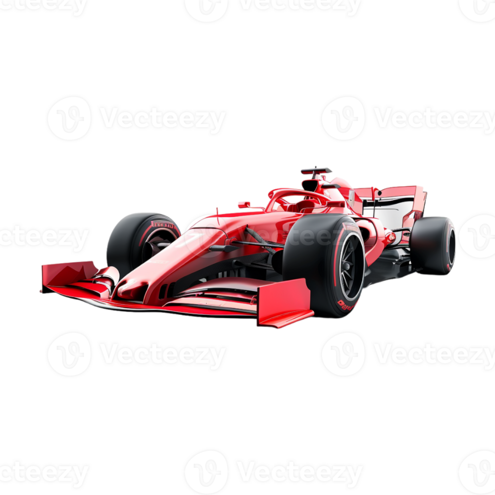 Formula Racing Car on Transparent Background png