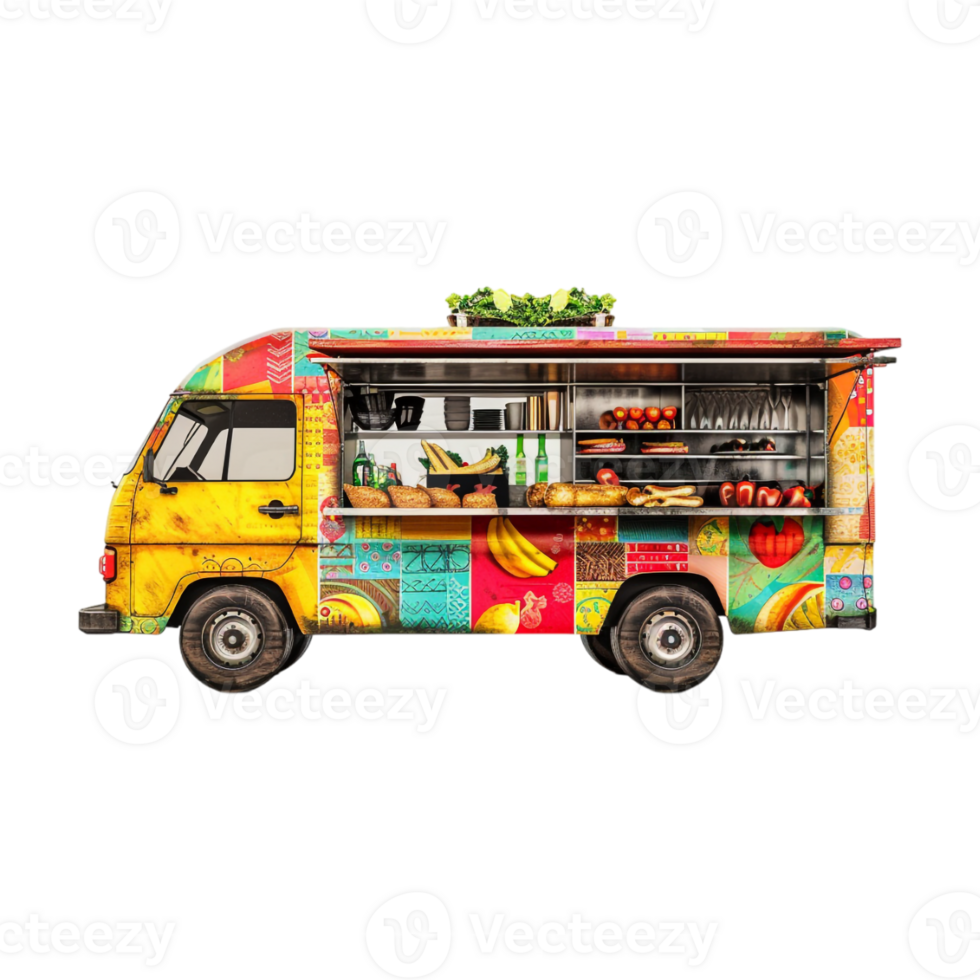 Food Truck on Transparent Background png