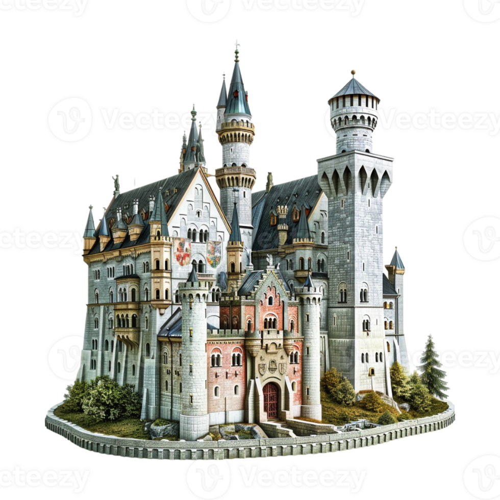 Ancient Castle Greek on Transparent Background png