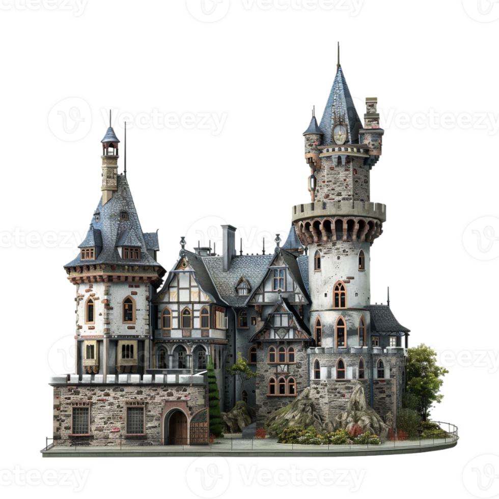 Ancient Castle Greek on Transparent Background png