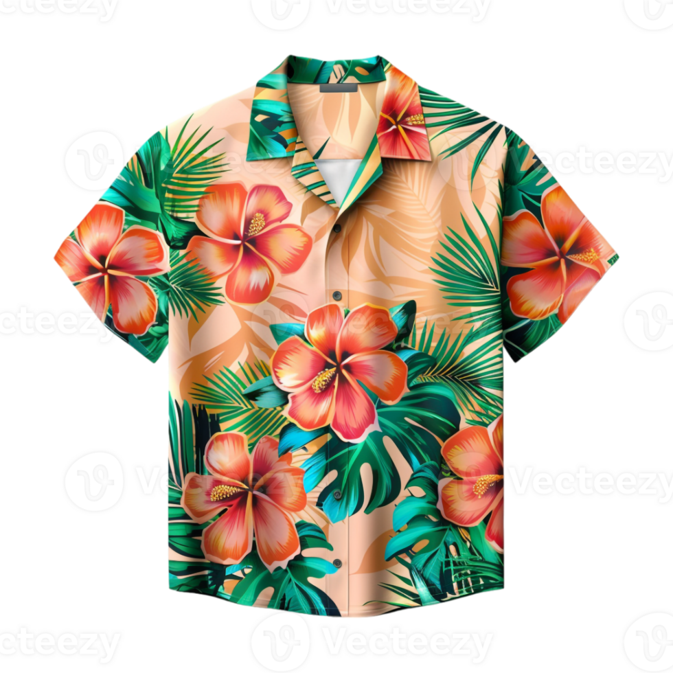Summer Hawaii T-shirt on Transparent Background png
