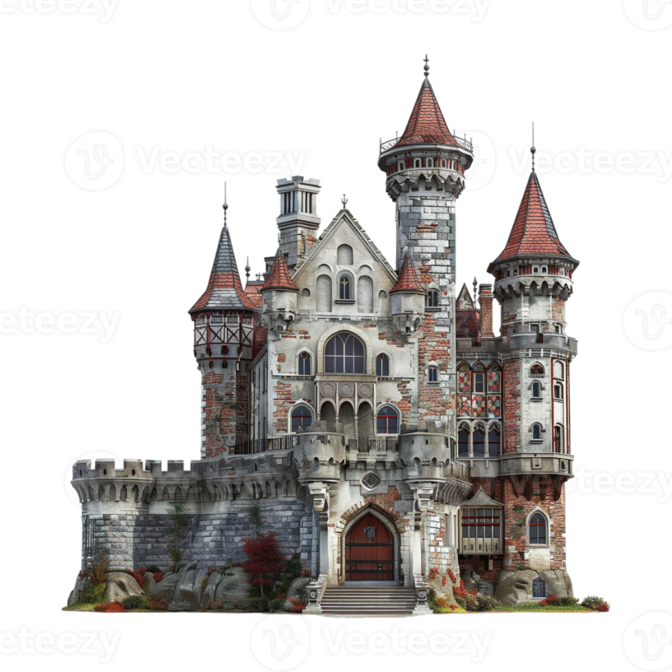 Ancient Castle Greek on Transparent Background png