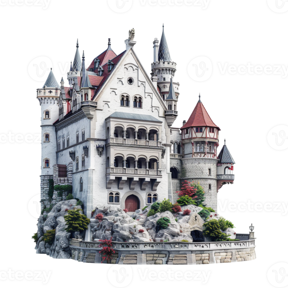 Ancient Castle Greek on Transparent Background png