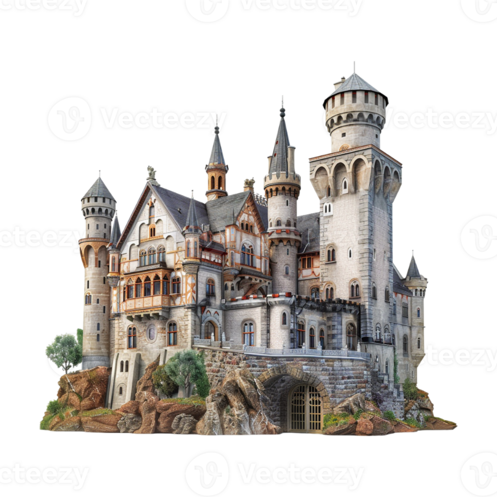 Ancient Castle Greek on Transparent Background png