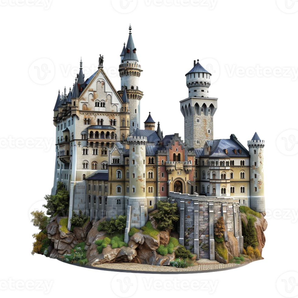Ancient Castle Greek on Transparent Background png