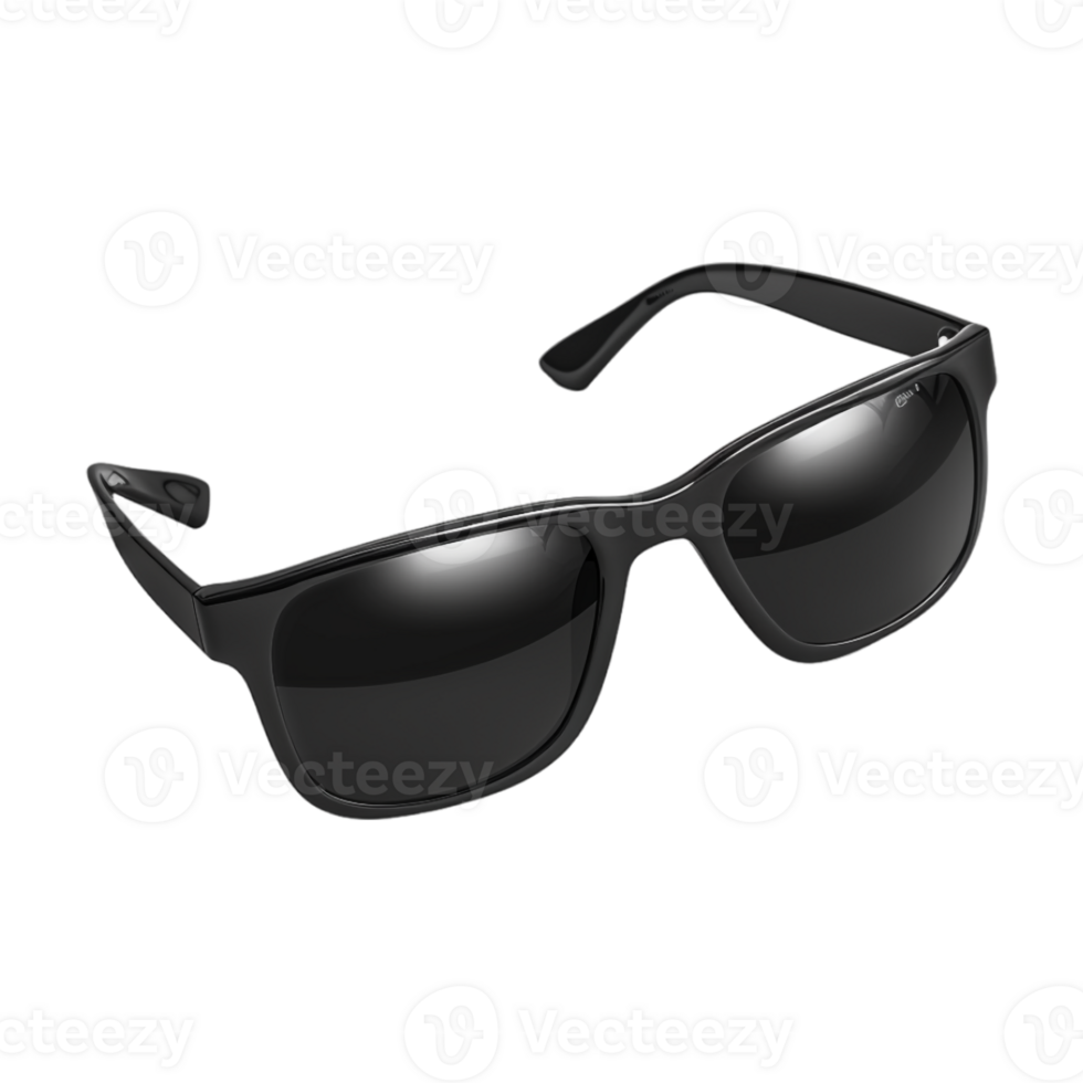 Black Glasses on Transparent Background png