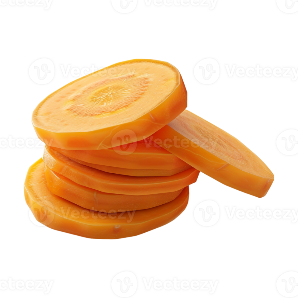 Carrot Slices on Transparent Background png