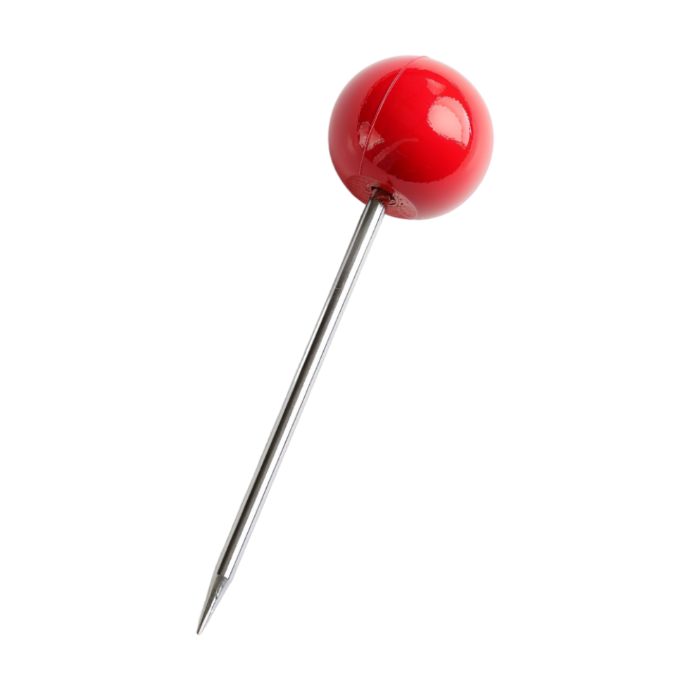 Red Pin on Transparent Background png