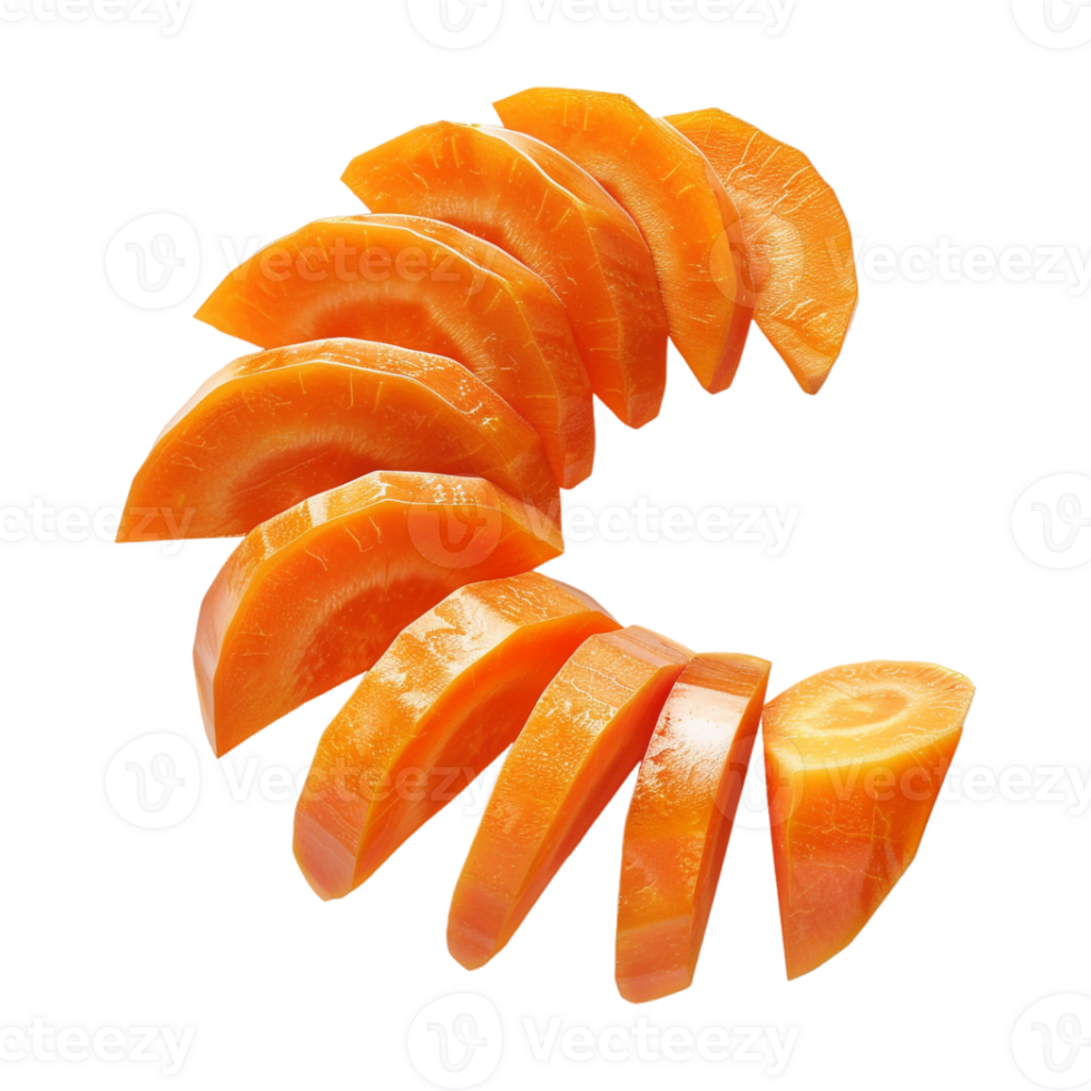 Carrot Slices on Transparent Background png