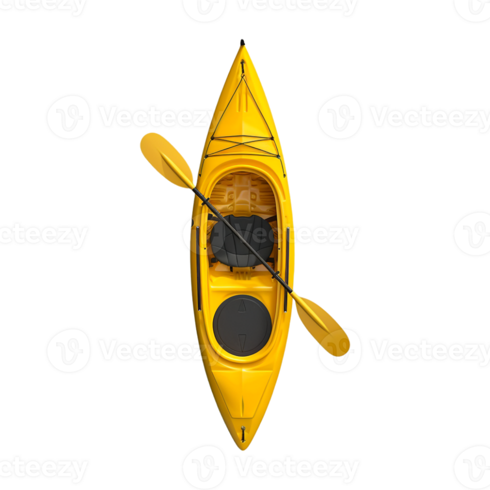 Yellow Kayak on Transparent Background png