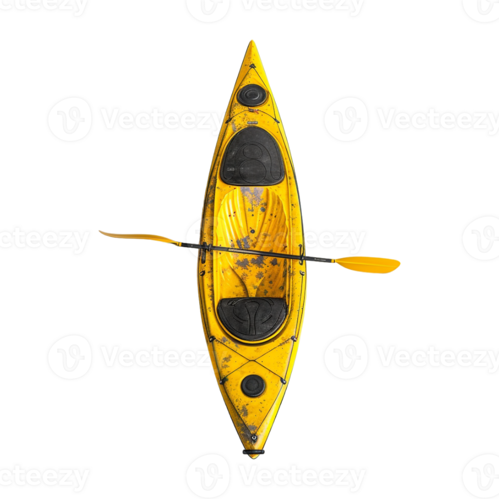Yellow Kayak on Transparent Background png