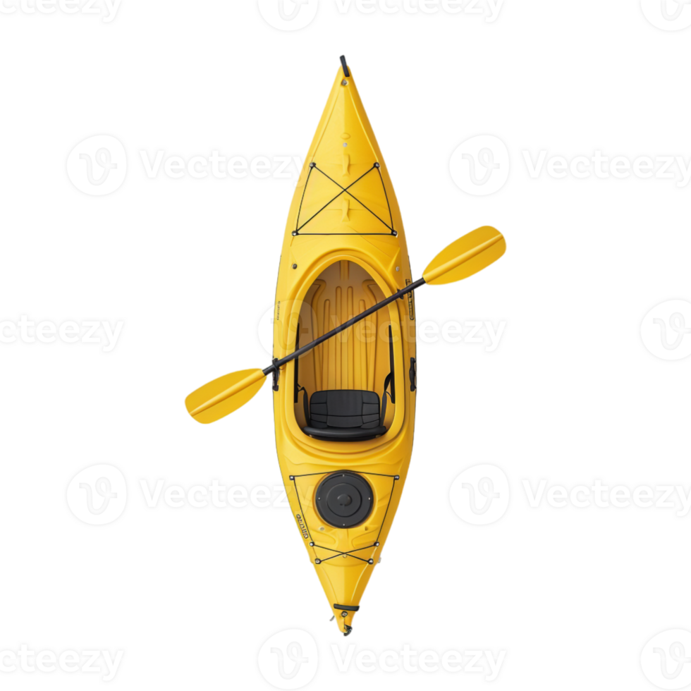 Yellow Kayak on Transparent Background png