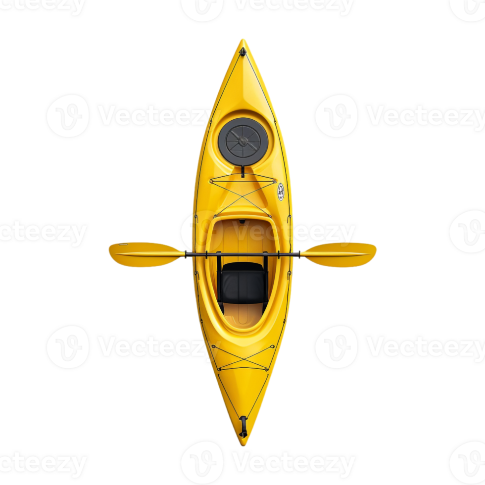 Yellow Kayak on Transparent Background png
