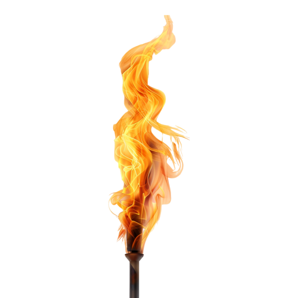 Flame Torch Vintage on Transparent Background png