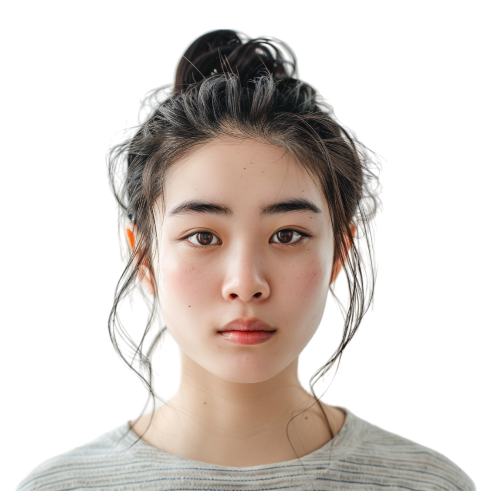 Asian Girl Standing on Transparent Background png