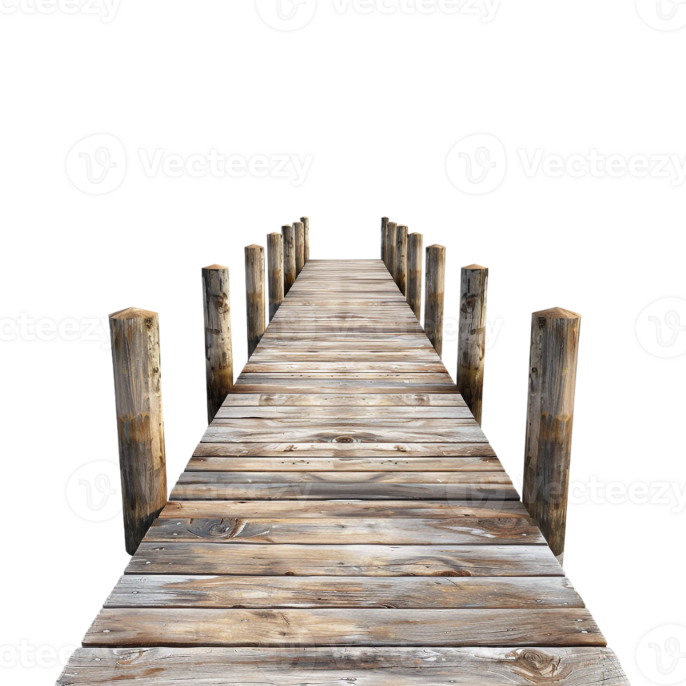 Dock Wooden Pier on Transparent Background png