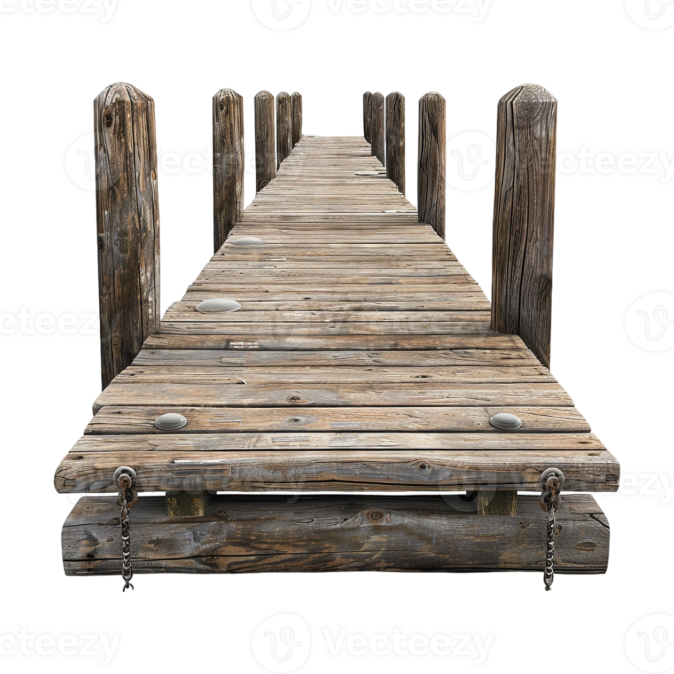Dock Wooden Pier on Transparent Background png