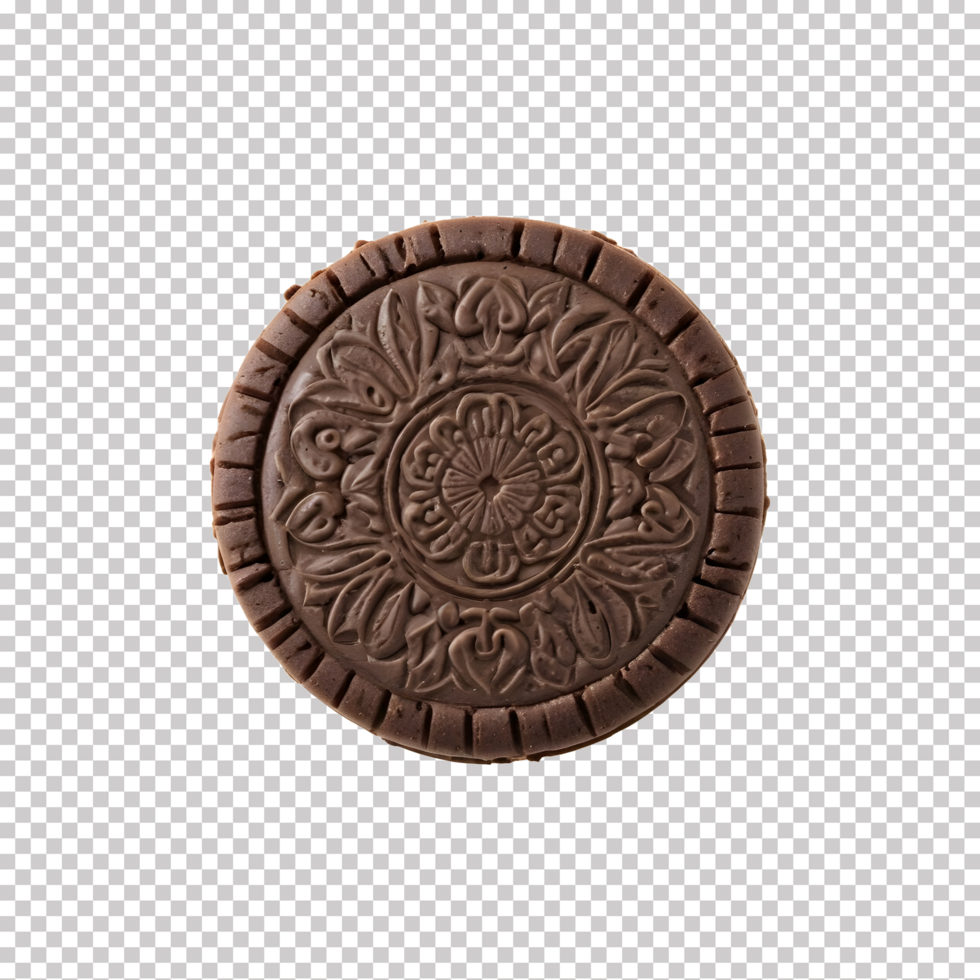 Chocolate cookies with cream isolated on Transparent Background psd