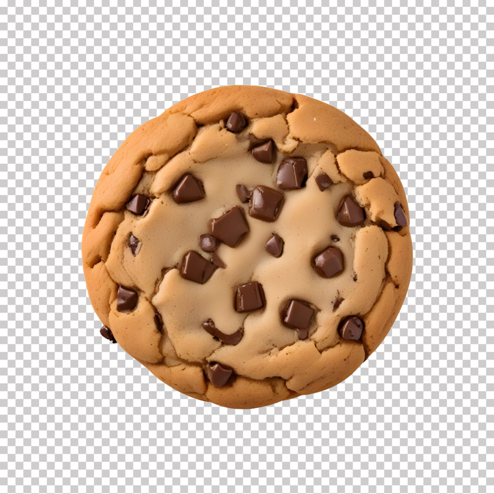Chocolate chip cookie with chocolate chips on it psd