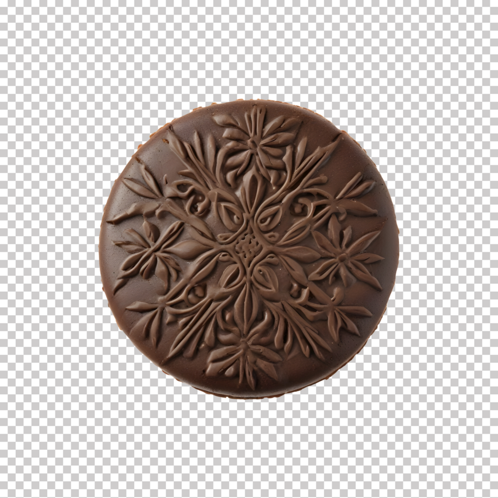 Chocolate Oreo Cookie with Cream Isolated background psd