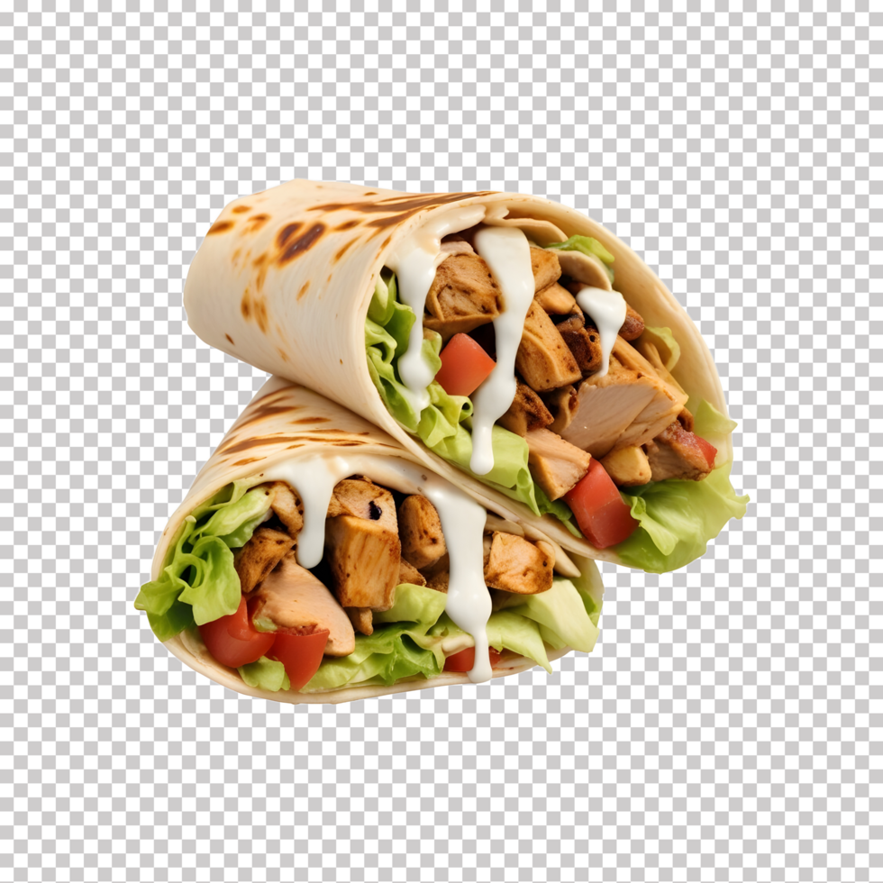 Sandwich with meat and vegetables psd