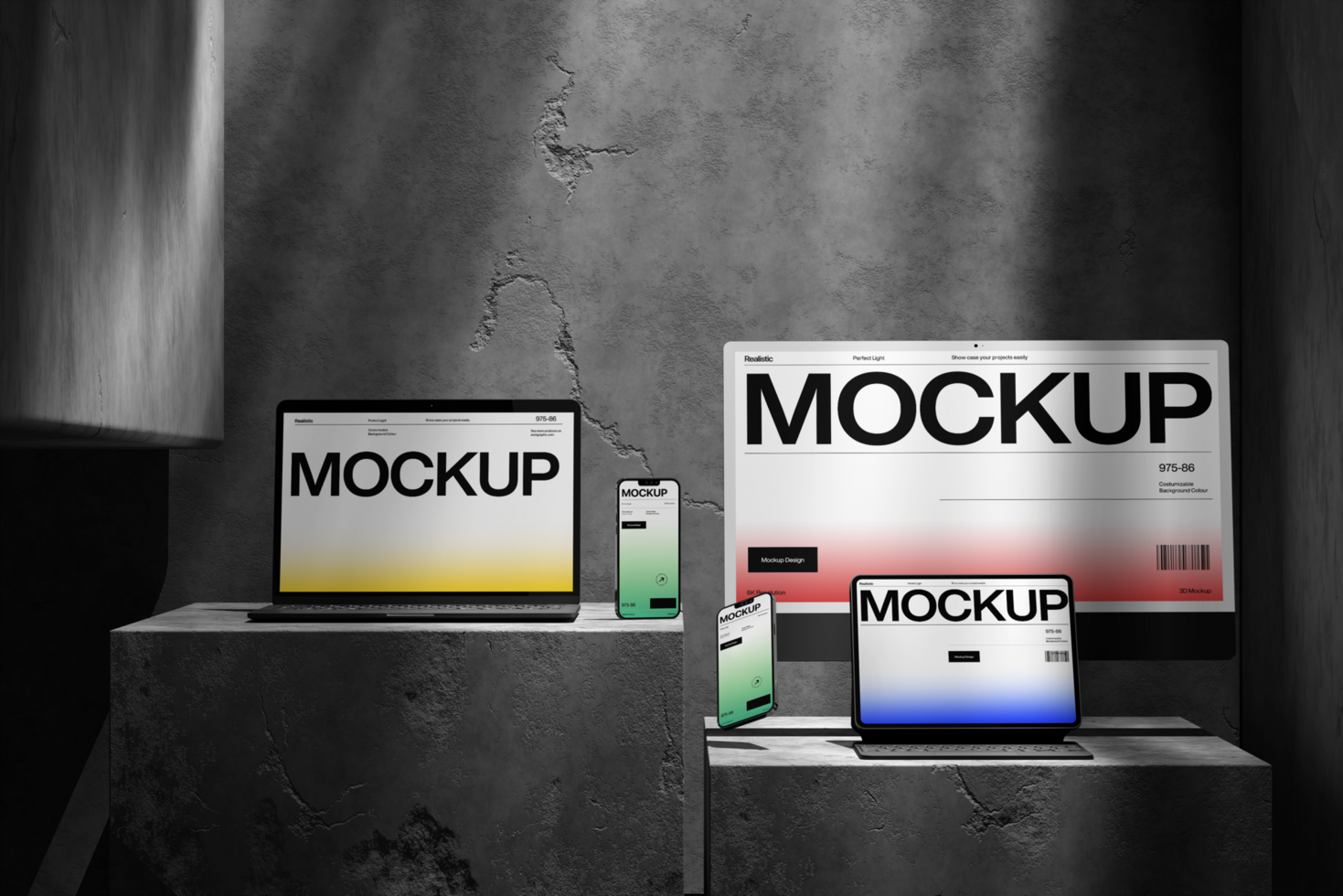 mockup design device for professional presentation psd