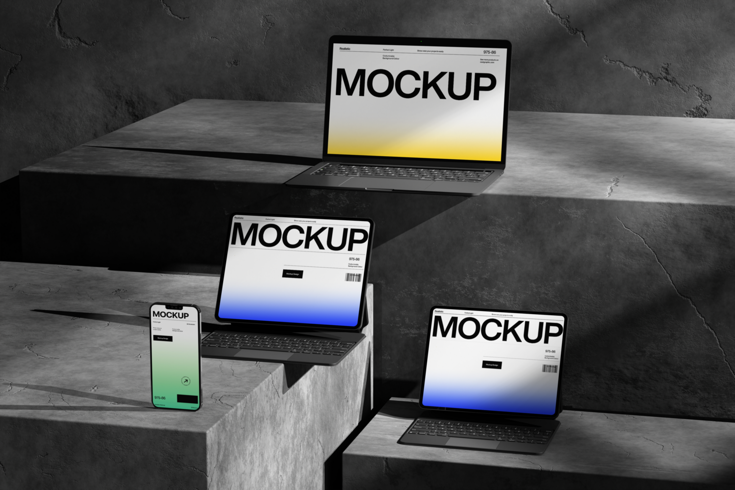 High Resolution 3D Device Mockup Template for Professional Branding psd