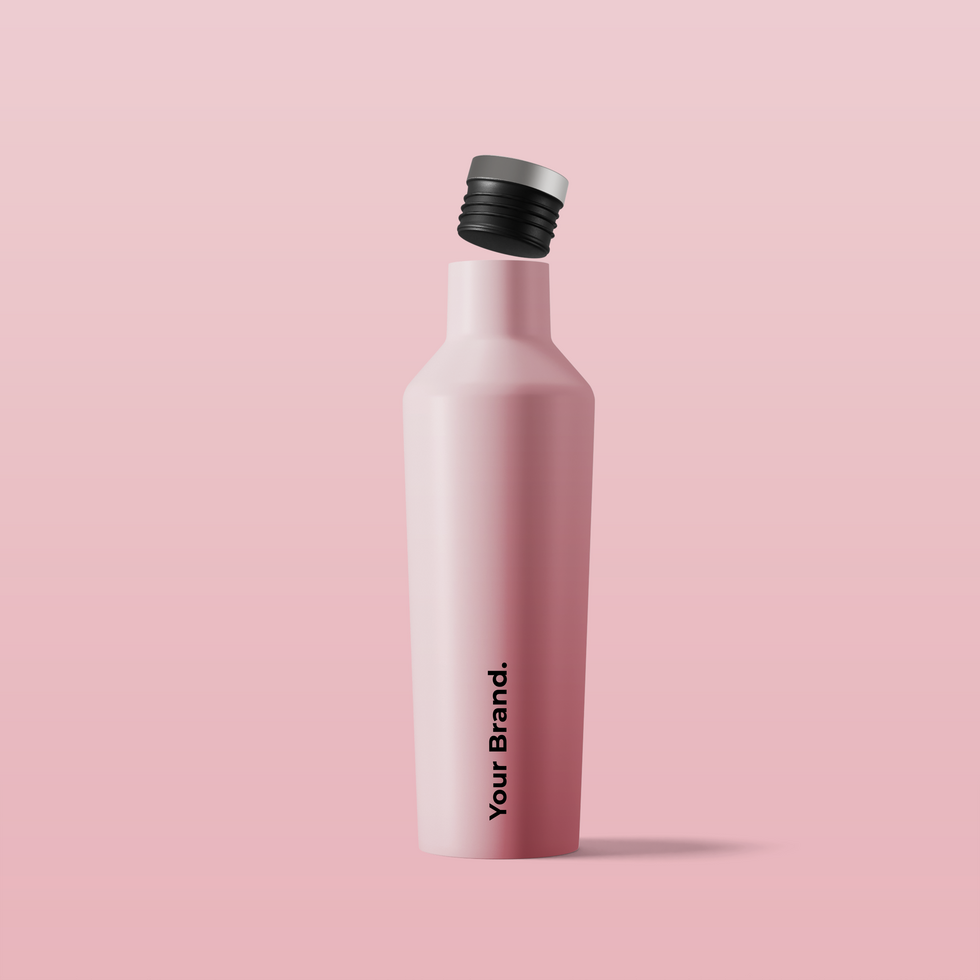 thermo tumbler with stainless cap mockup psd