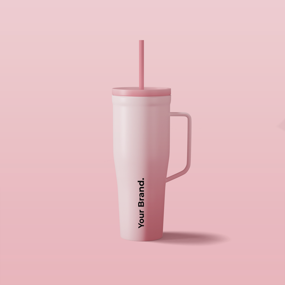 thermo tumbler with straw and handle psd