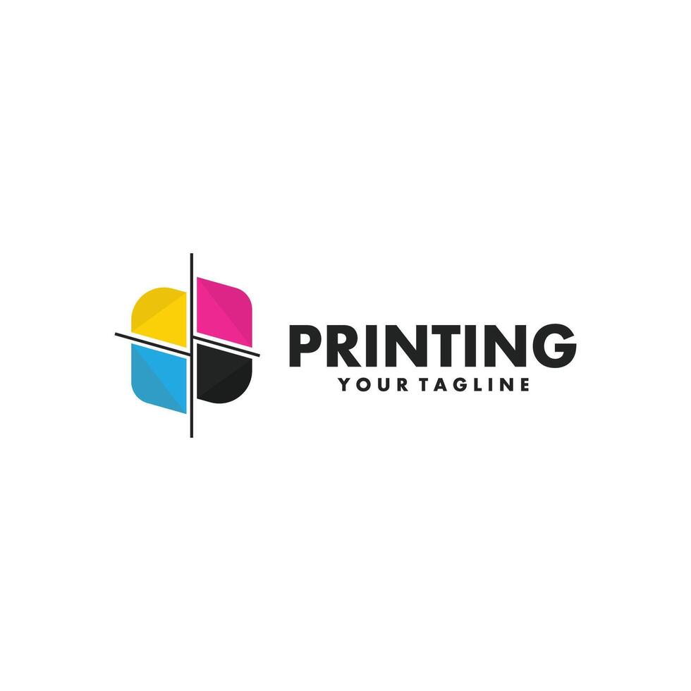 Digital Printing Logo Design vector