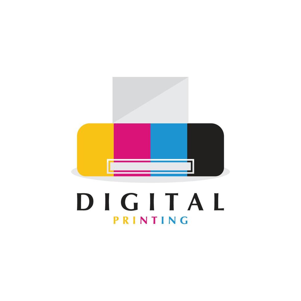 Digital Printing Logo Design vector