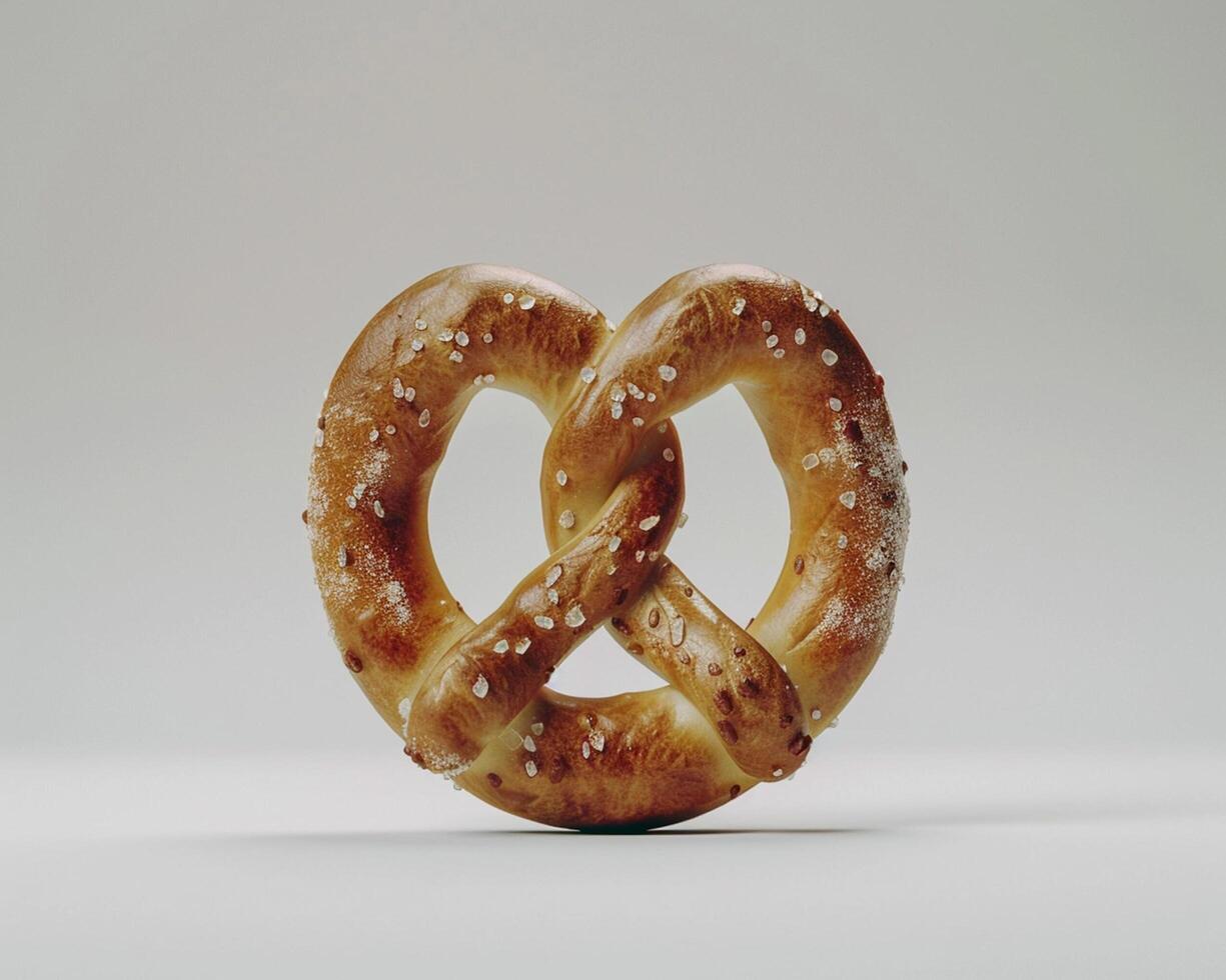 a pretzel is shown on a table photo