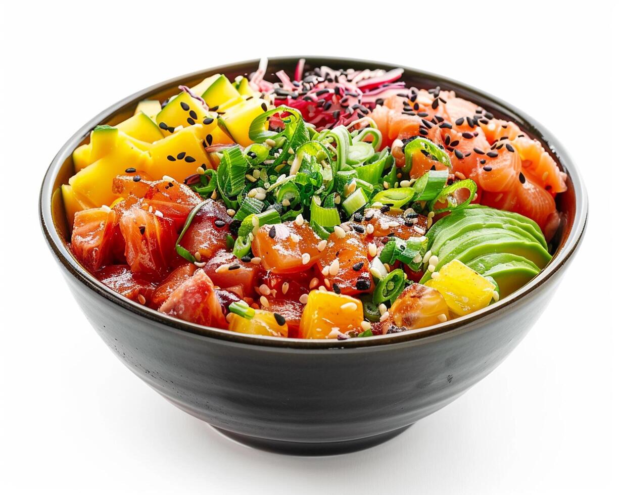 a bowl of food with vegetables and meat photo