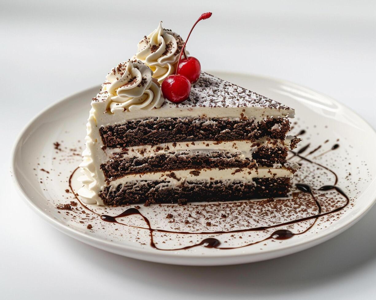 a piece of cake on a plate photo