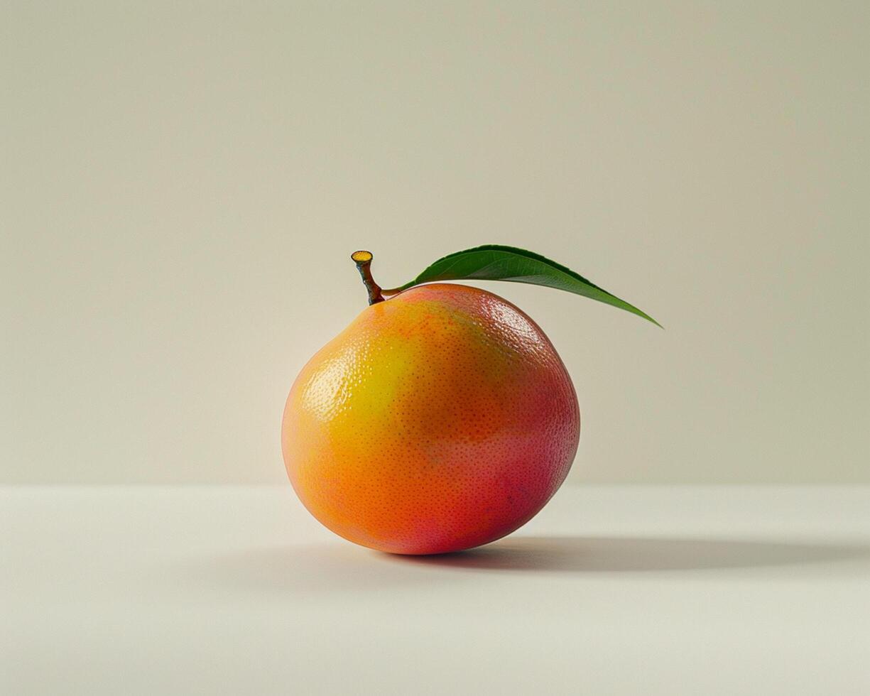 a single orange on a table photo