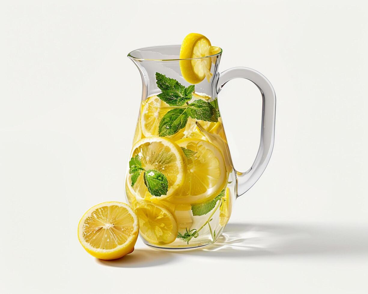 a pitcher filled with lemonade photo