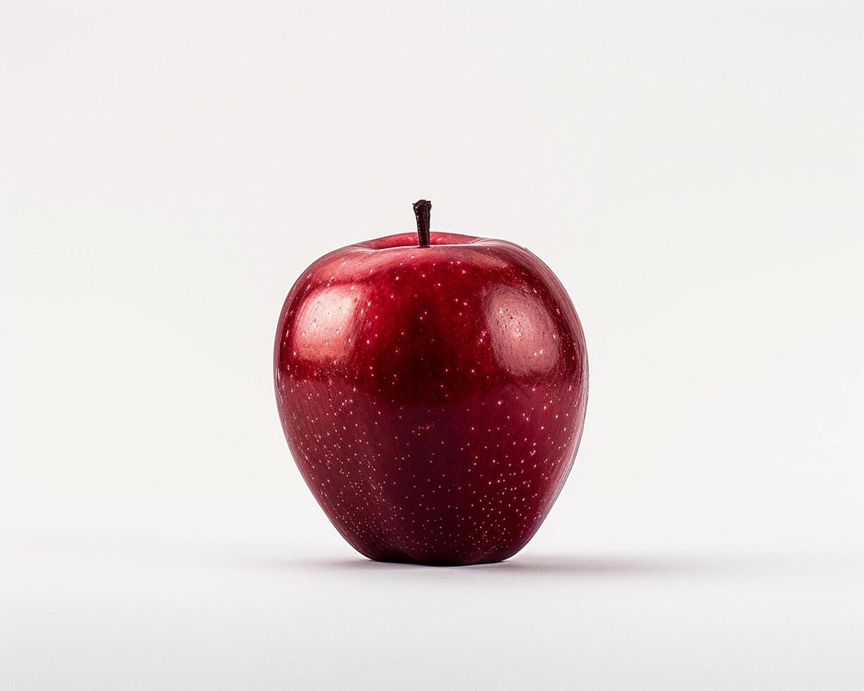 a red apple is shown on a white background photo