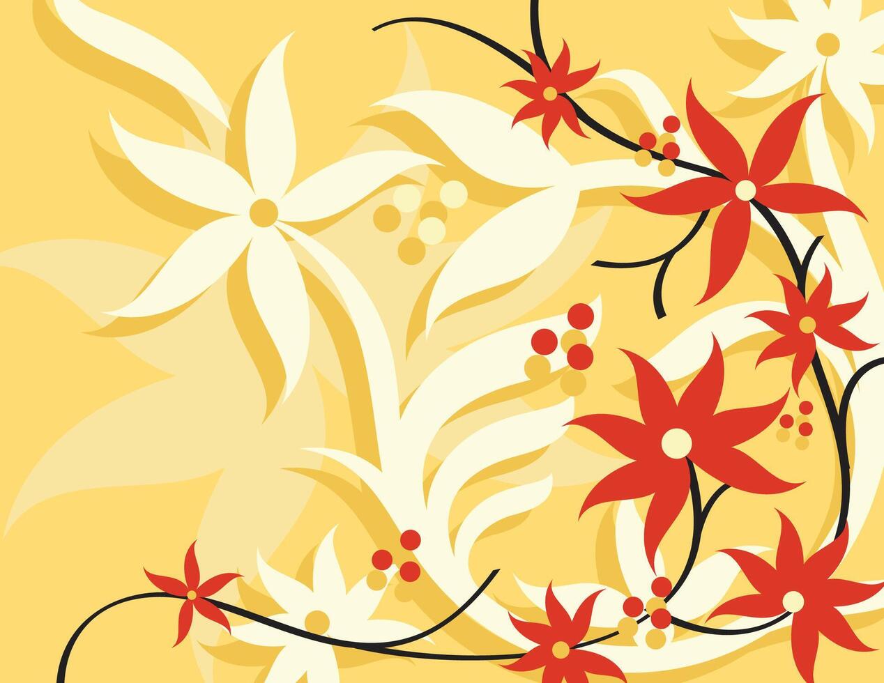 Arabesco florals design, florals black and white design illustration. vector