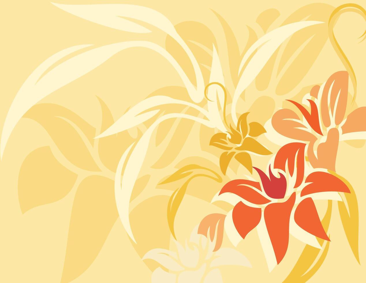 Arabesco florals design, florals black and white design illustration. vector