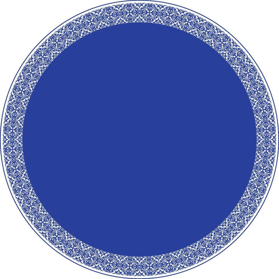 Circle Blue Frame, Workpiece For Your Design. vector