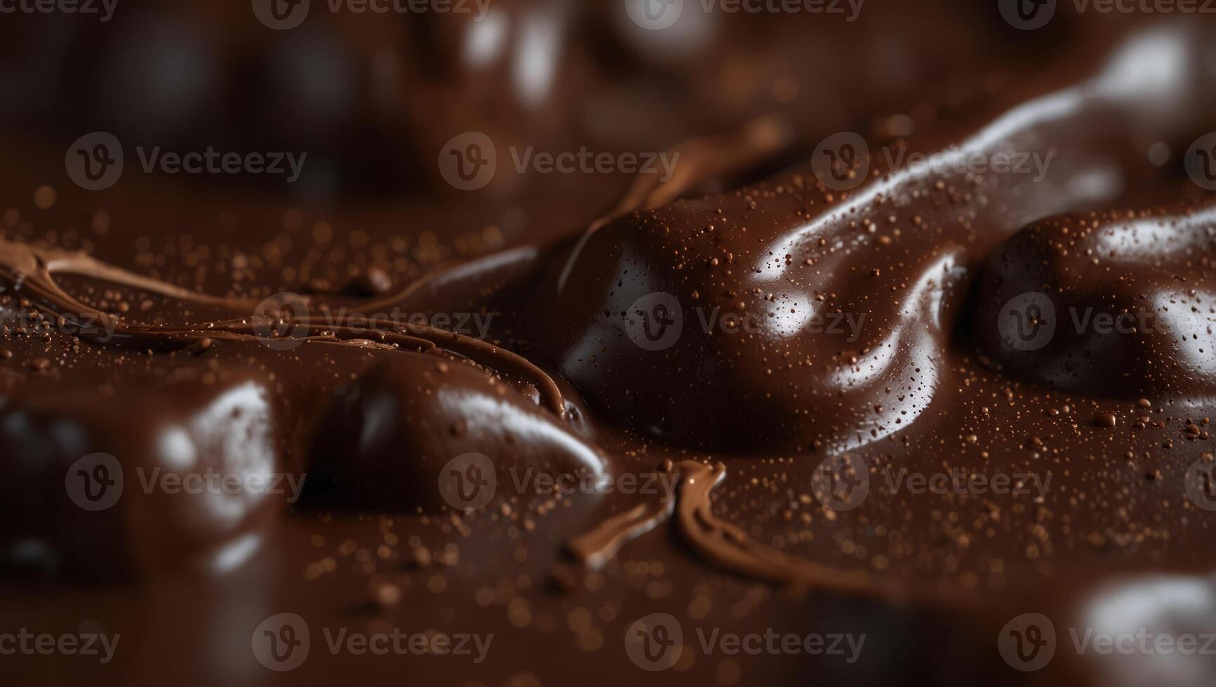A close up of chocolate melting on a black surface photo