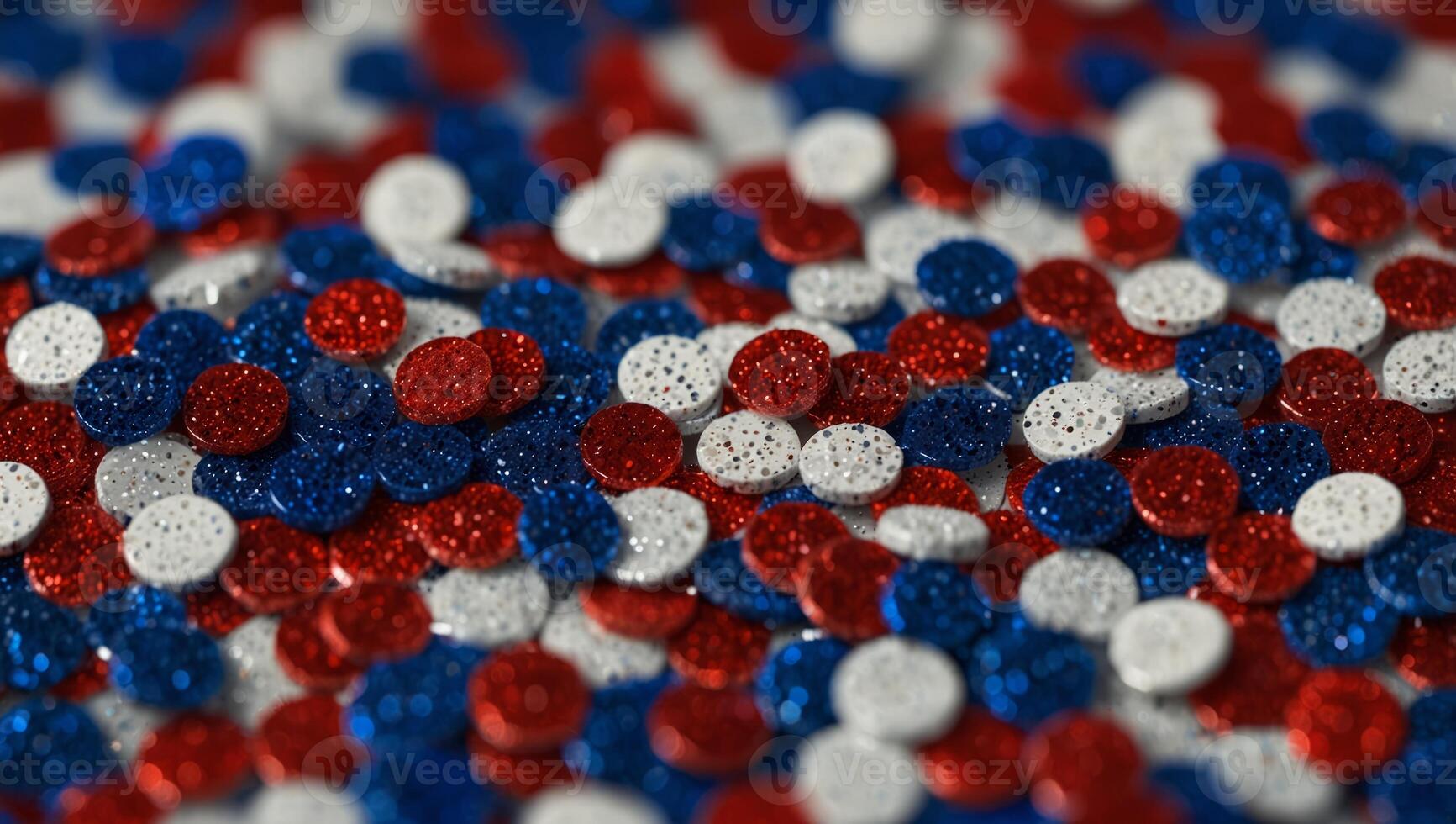 Red white and blue confetti photo
