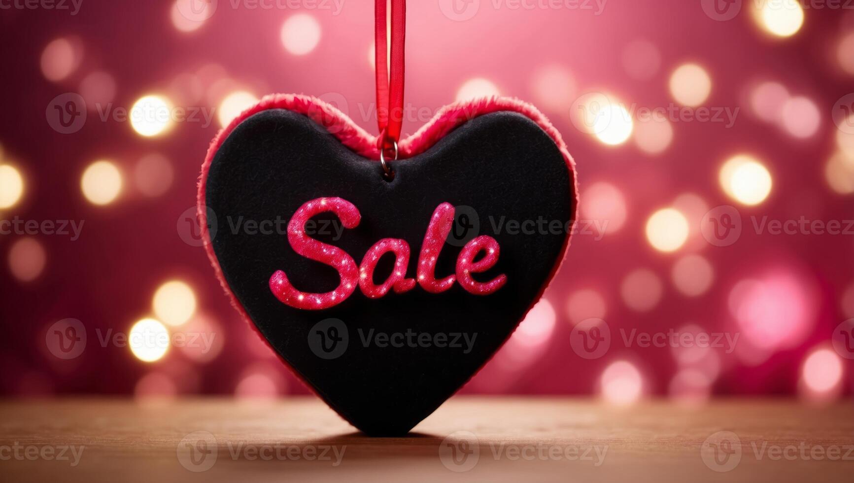 A heart shaped ornament with the word sale on it photo