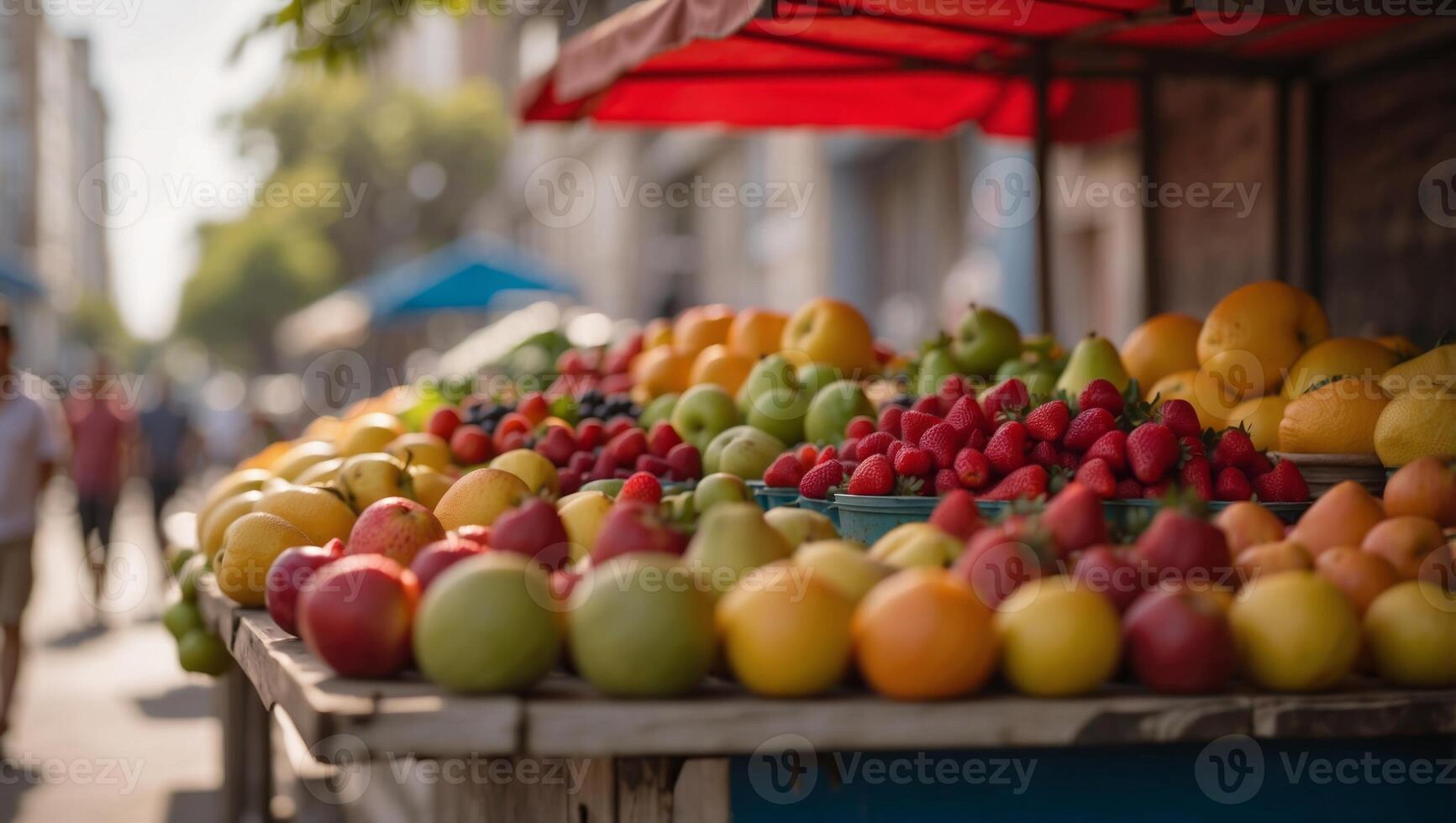 Fresh Fruit Stand on the Streets of Montevideo, Uruguay. photo