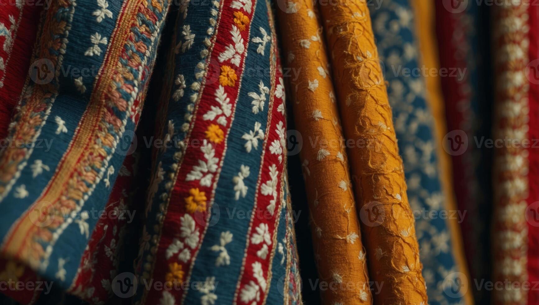 traditional textile colors of macedonia , texture. photo