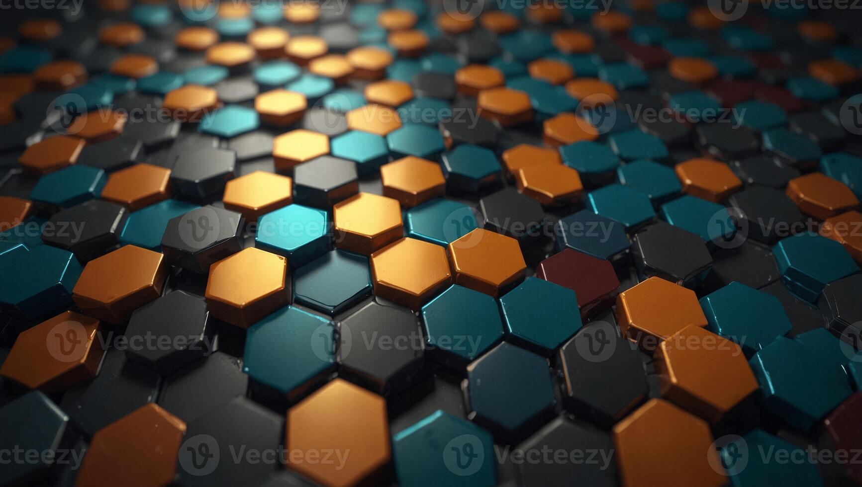 Abstract of hexagon and technology background. photo