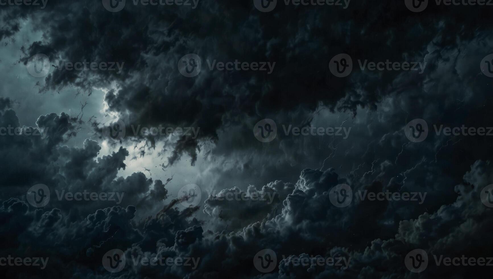An abstract texture background that resembles the chaotic beauty of a stormy sky, with a palette of dark greys and blues, and a dramatic, atmospheric quality. photo