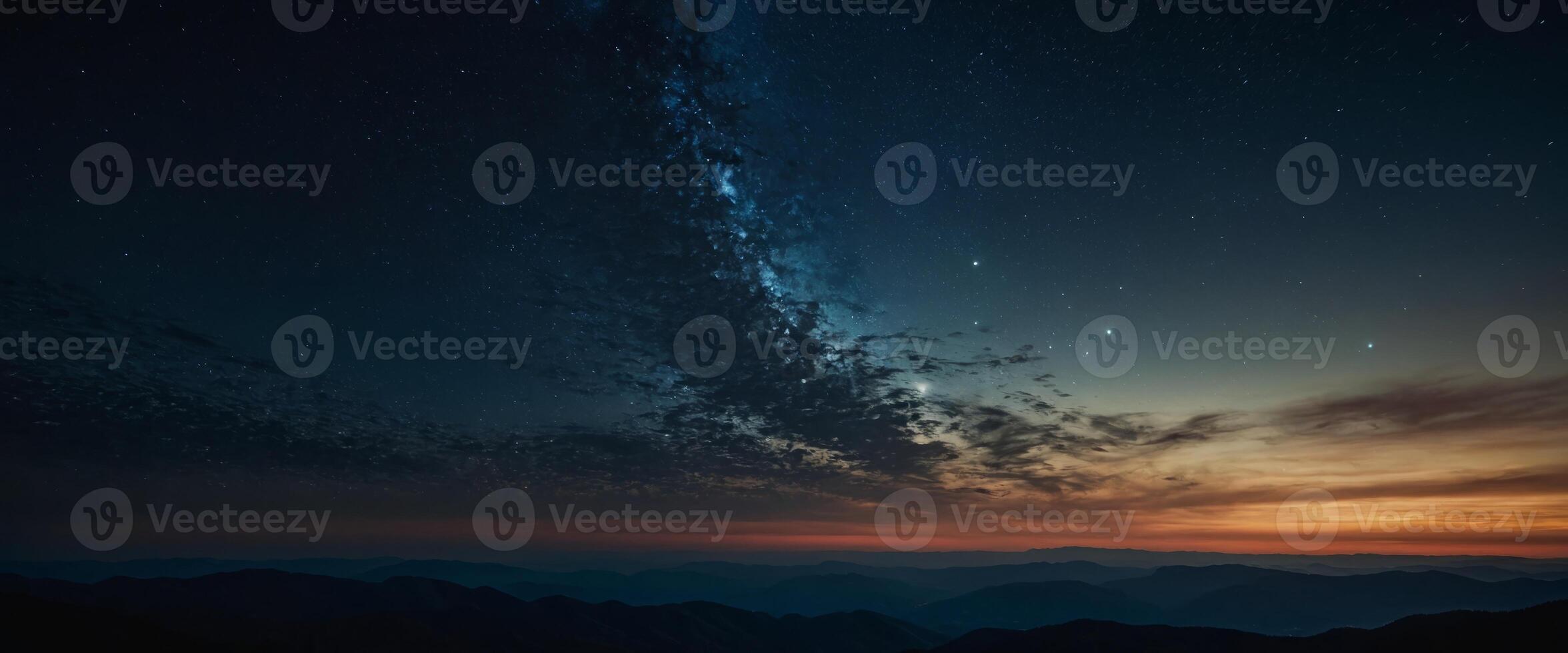 An abstract wallpaper that mirrors the beauty of the night sky, featuring textures that mimic celestial bodies and gradients that blur from midnight blue to black, in Editorial Photography style. photo