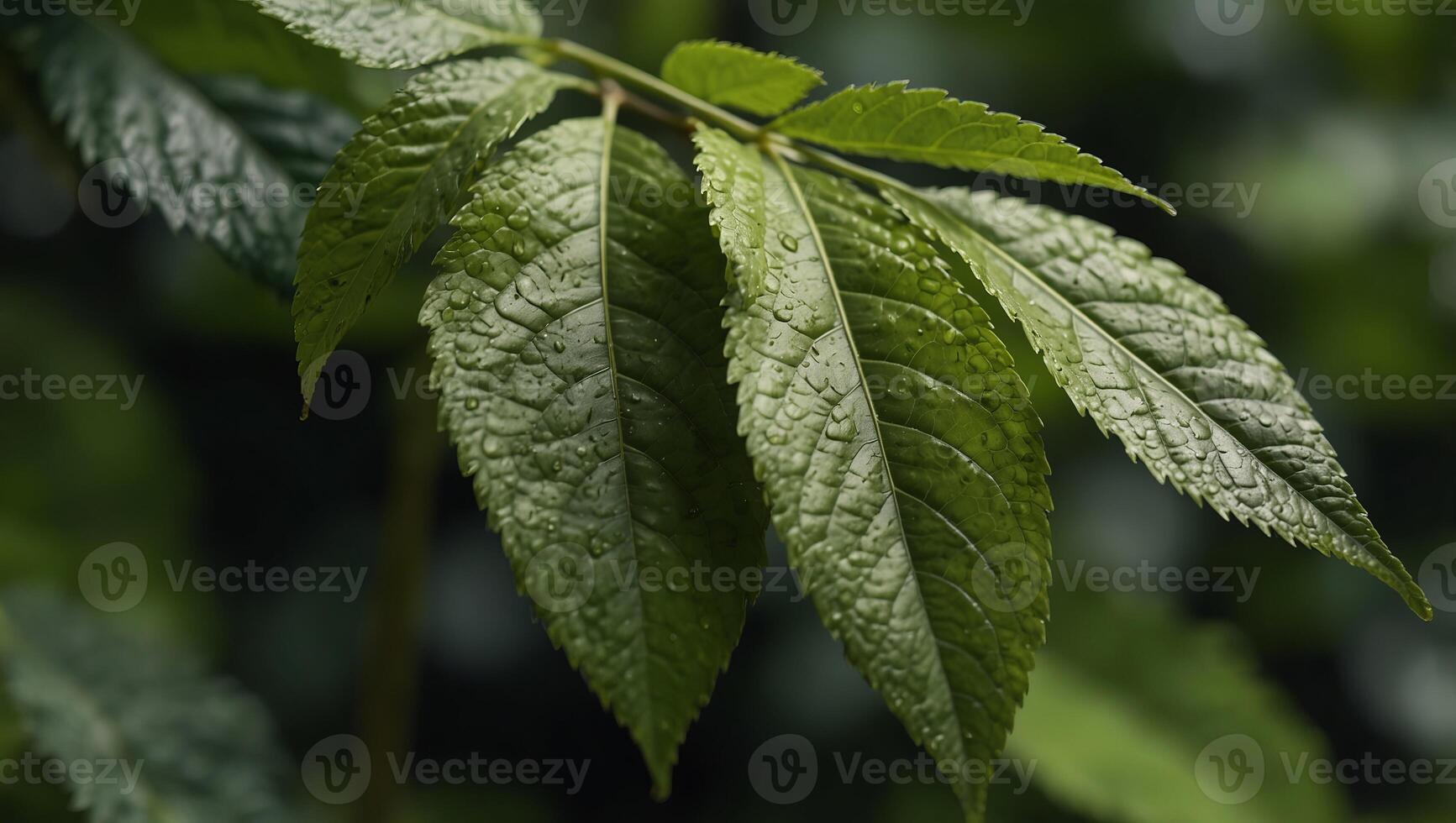 Close-up view of green leaf background, representing the concept of green business and ecology for organic greenery and natural product background. photo